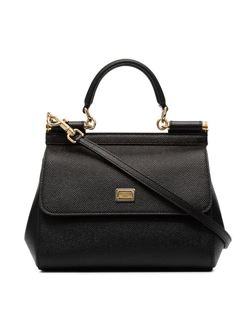 borsa sicilia piccola in pelle nera DOLCE&GABBANA | BB6003A100180999